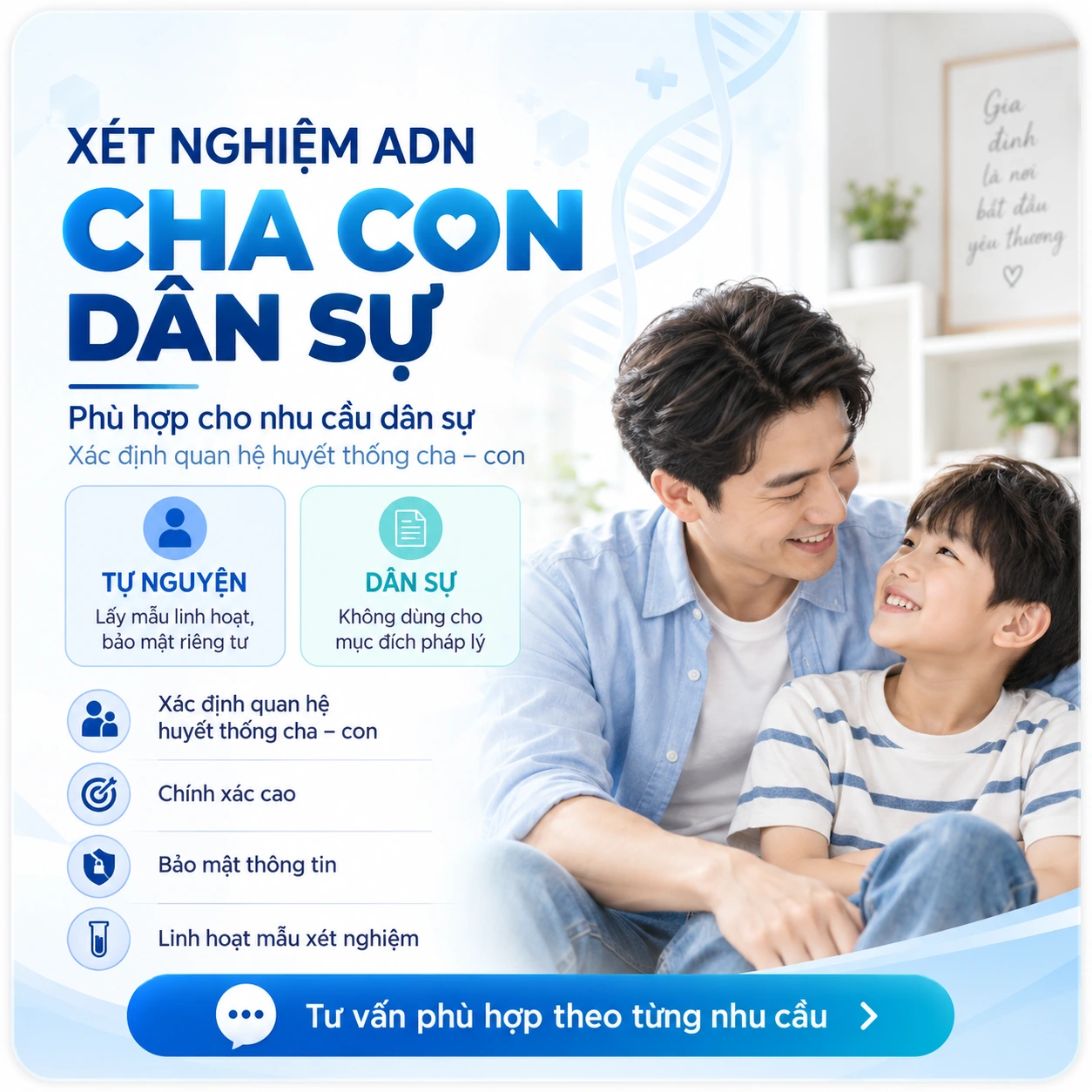 Xét nghiệm ADN cha con dân sự