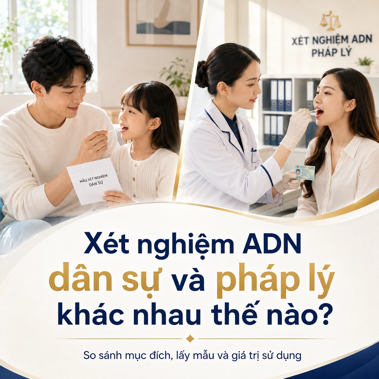 Xét nghiệm ADN dân sự và pháp lý khác nhau thế nào?
