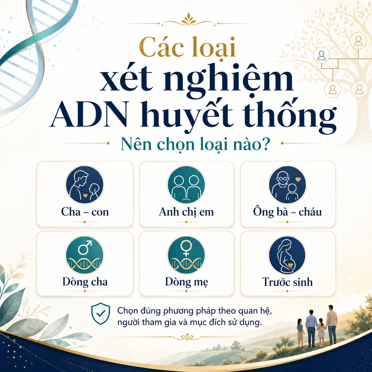 Các loại xét nghiệm ADN huyết thống: Nên chọn loại nào?