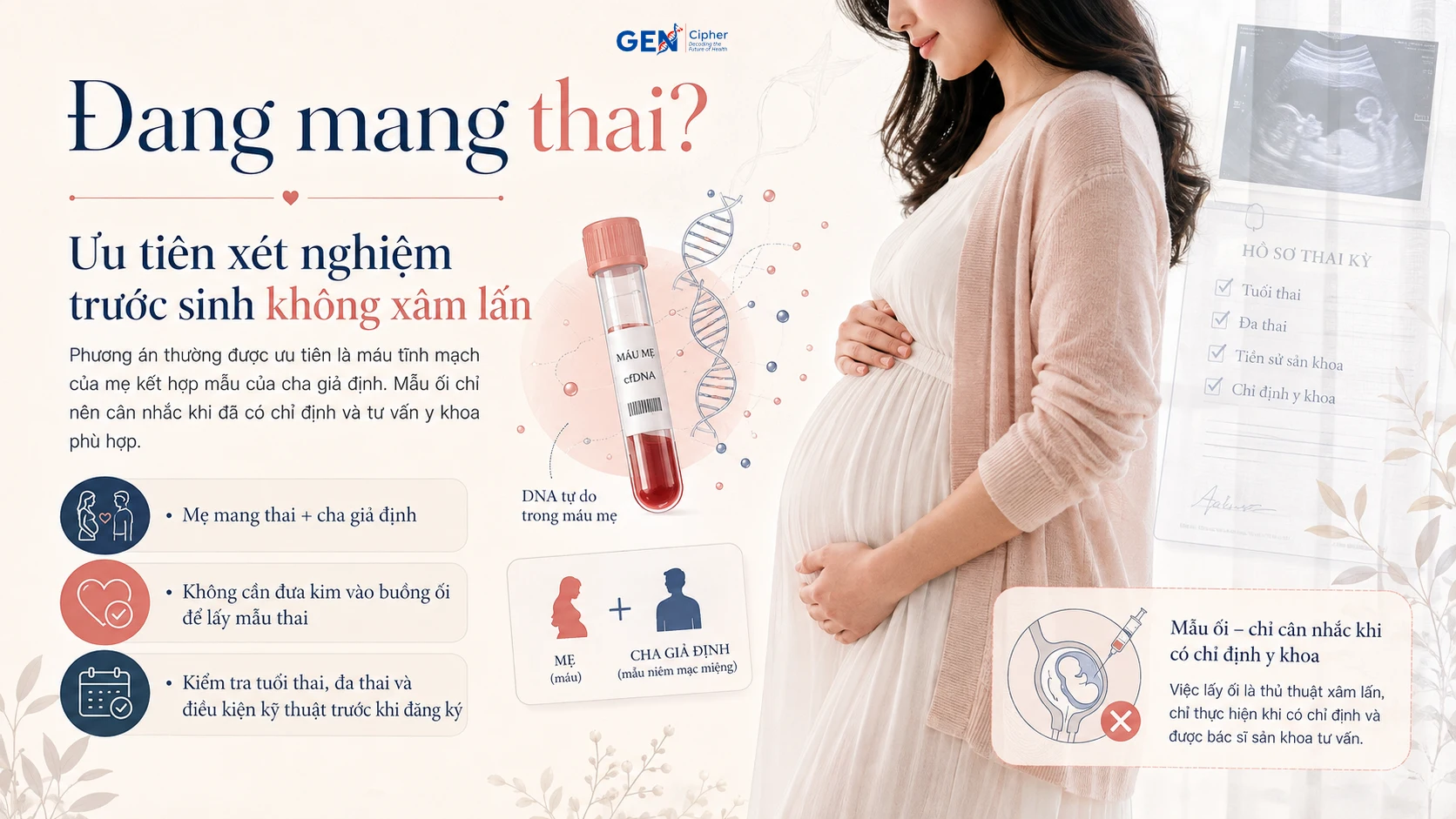 Xét nghiệm ADN cha con trước sinh không xâm lấn