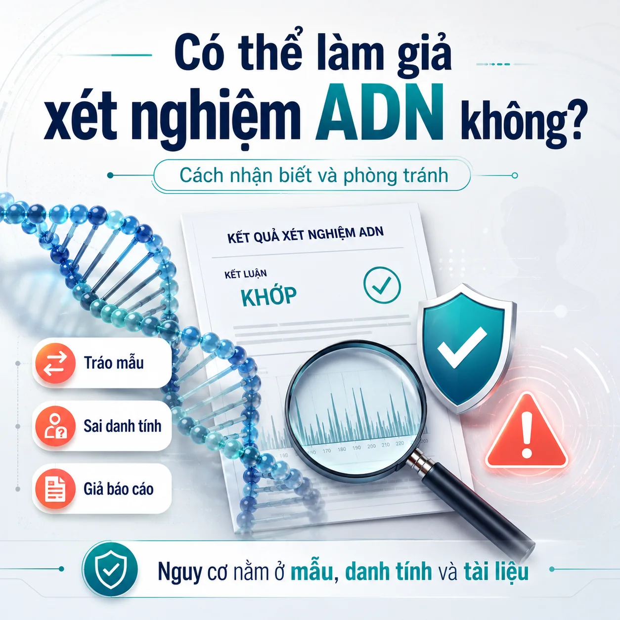 Có thể làm giả xét nghiệm ADN không? Cách nhận biết và phòng tránh