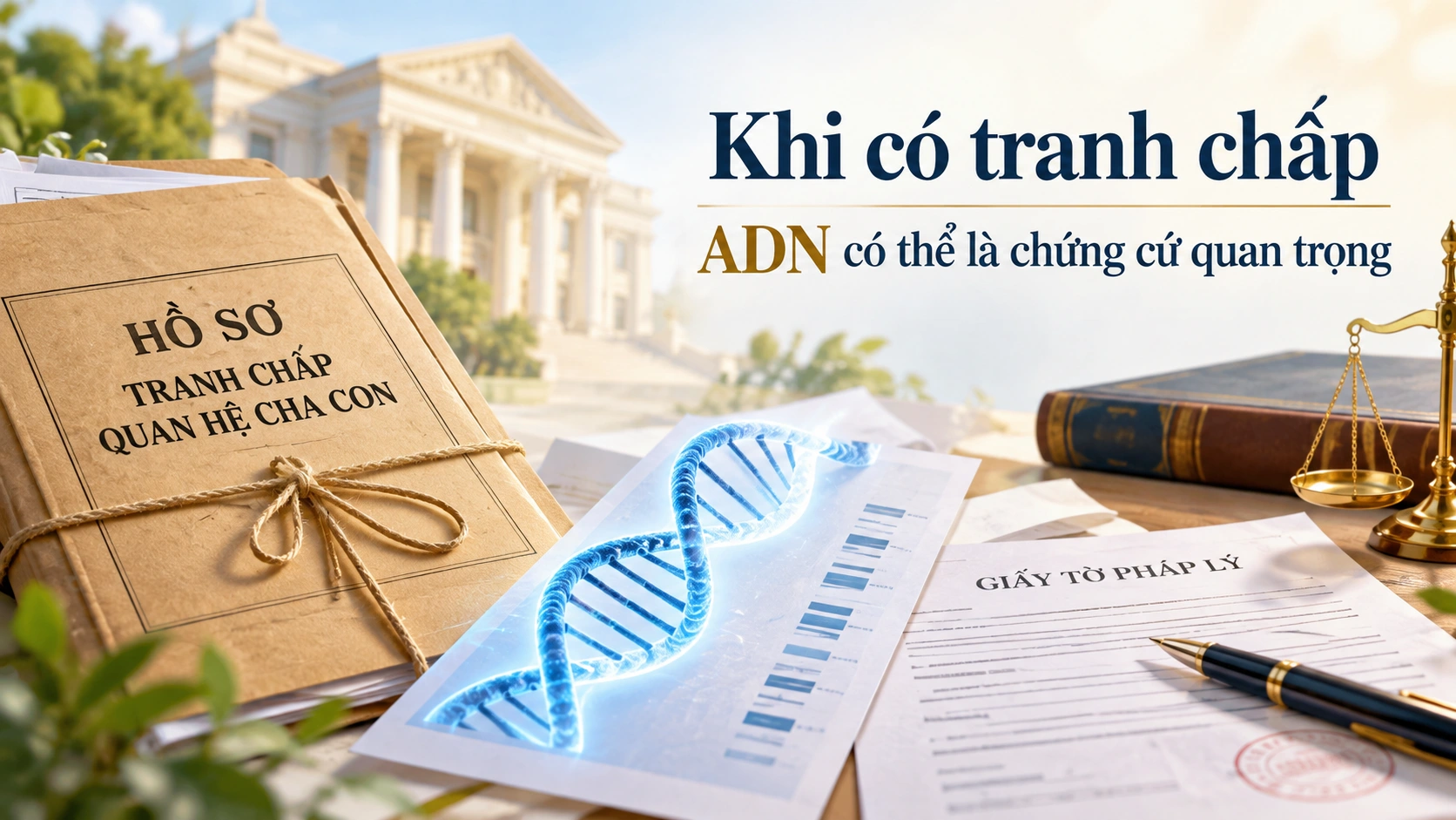 Xét nghiệm ADN có thể là chứng cứ quan trọng khi có tranh chấp quan hệ cha – con