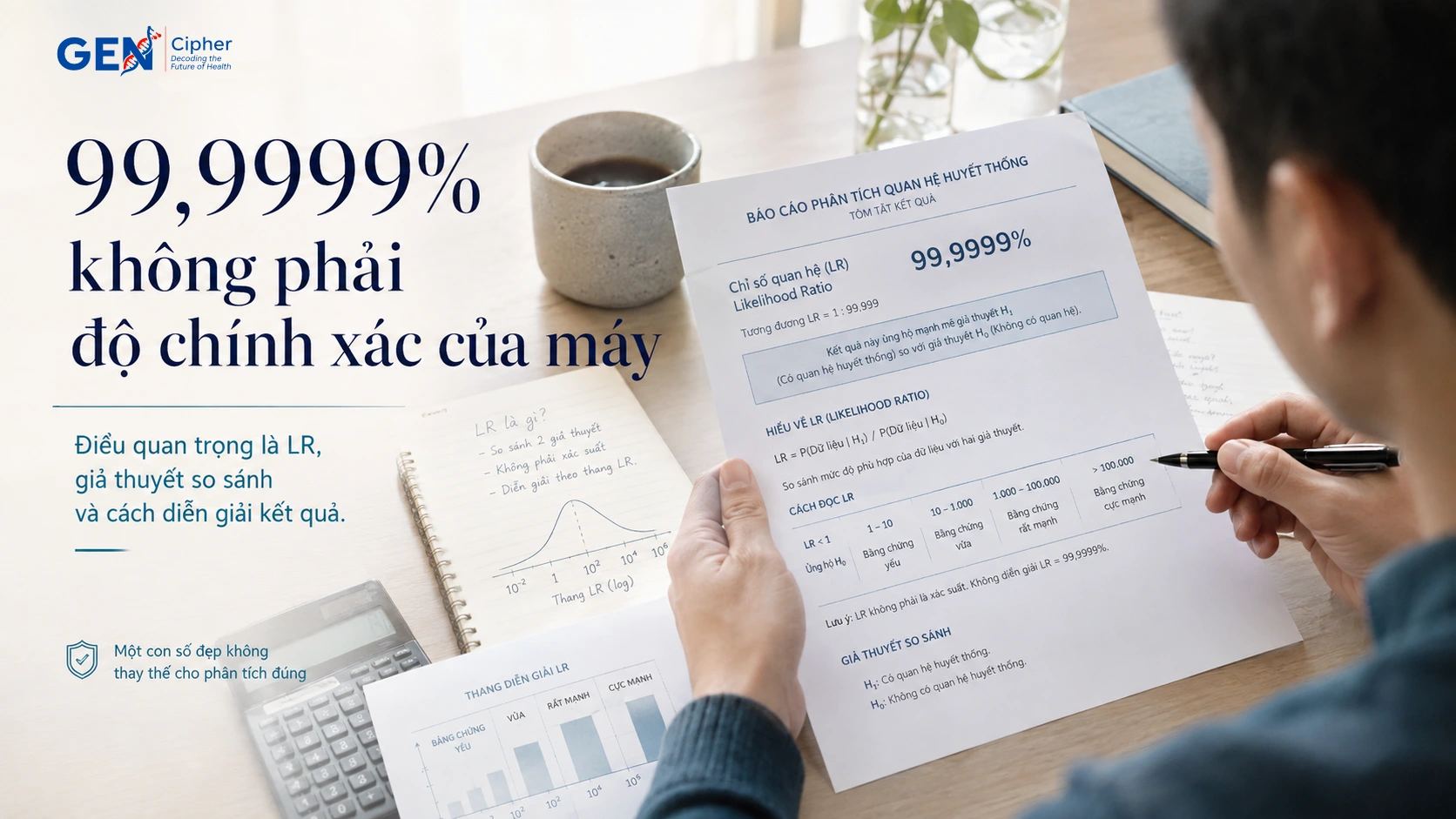 99,9999 phần trăm không phải độ chính xác của máy xét nghiệm