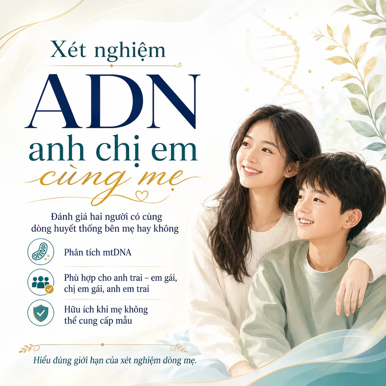 Xét nghiệm ADN anh chị em cùng mẹ bằng ADN ty thể
