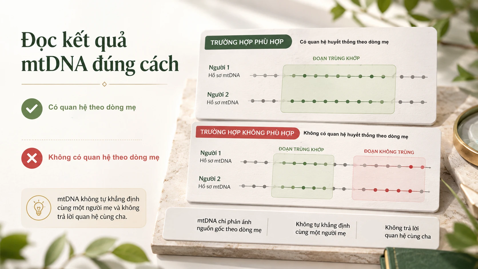 Kết quả phân tích ADN ty thể