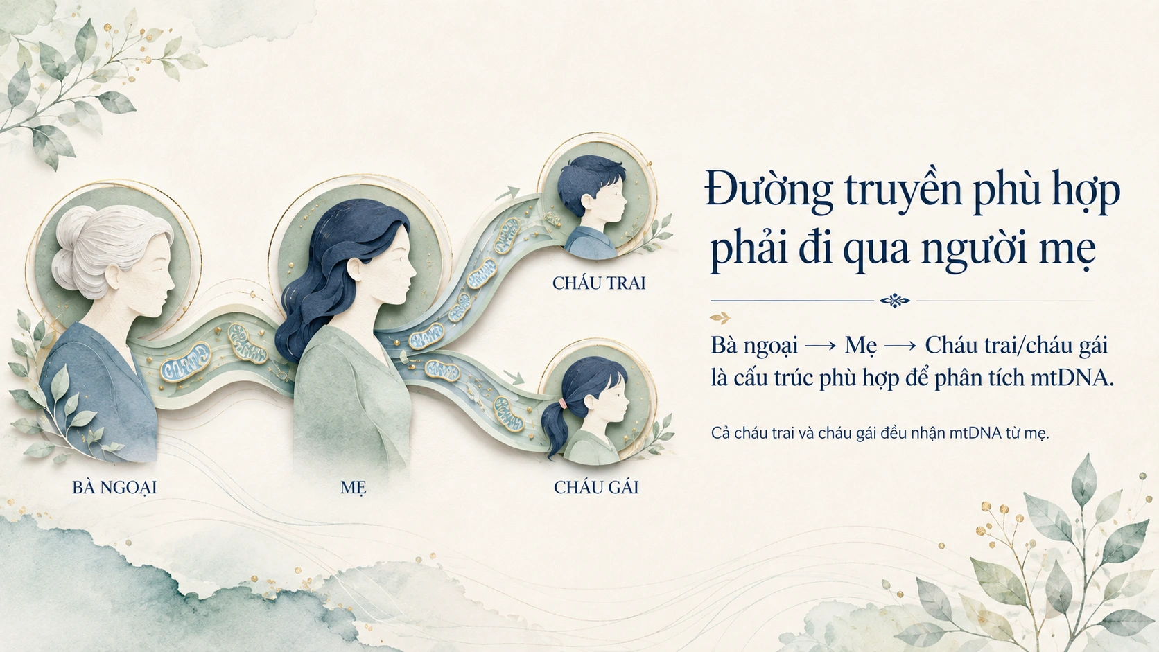 Đường truyền ADN ty thể từ bà ngoại đến cháu