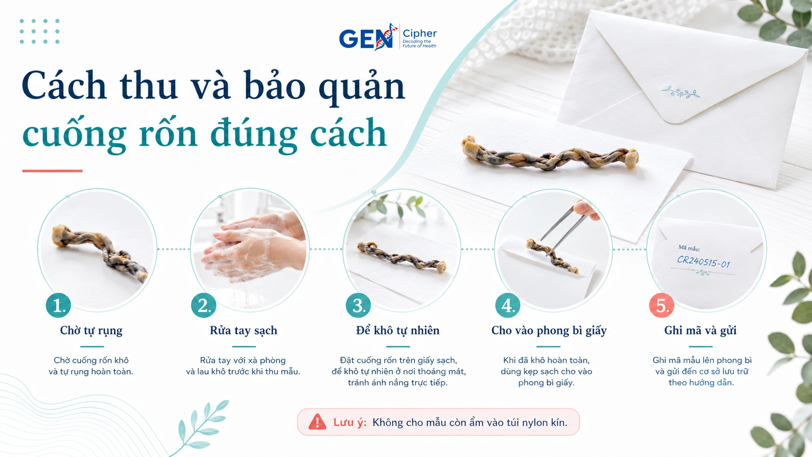 Cách bảo quản cuống rốn để xét nghiệm ADN