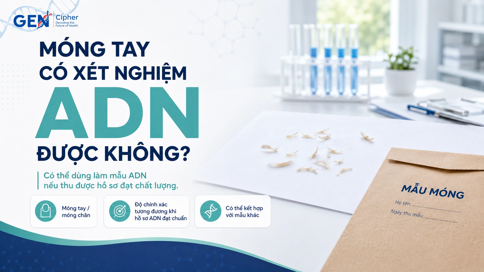 Móng tay đã lưu lâu vẫn có thể được kiểm tra để xét nghiệm ADN