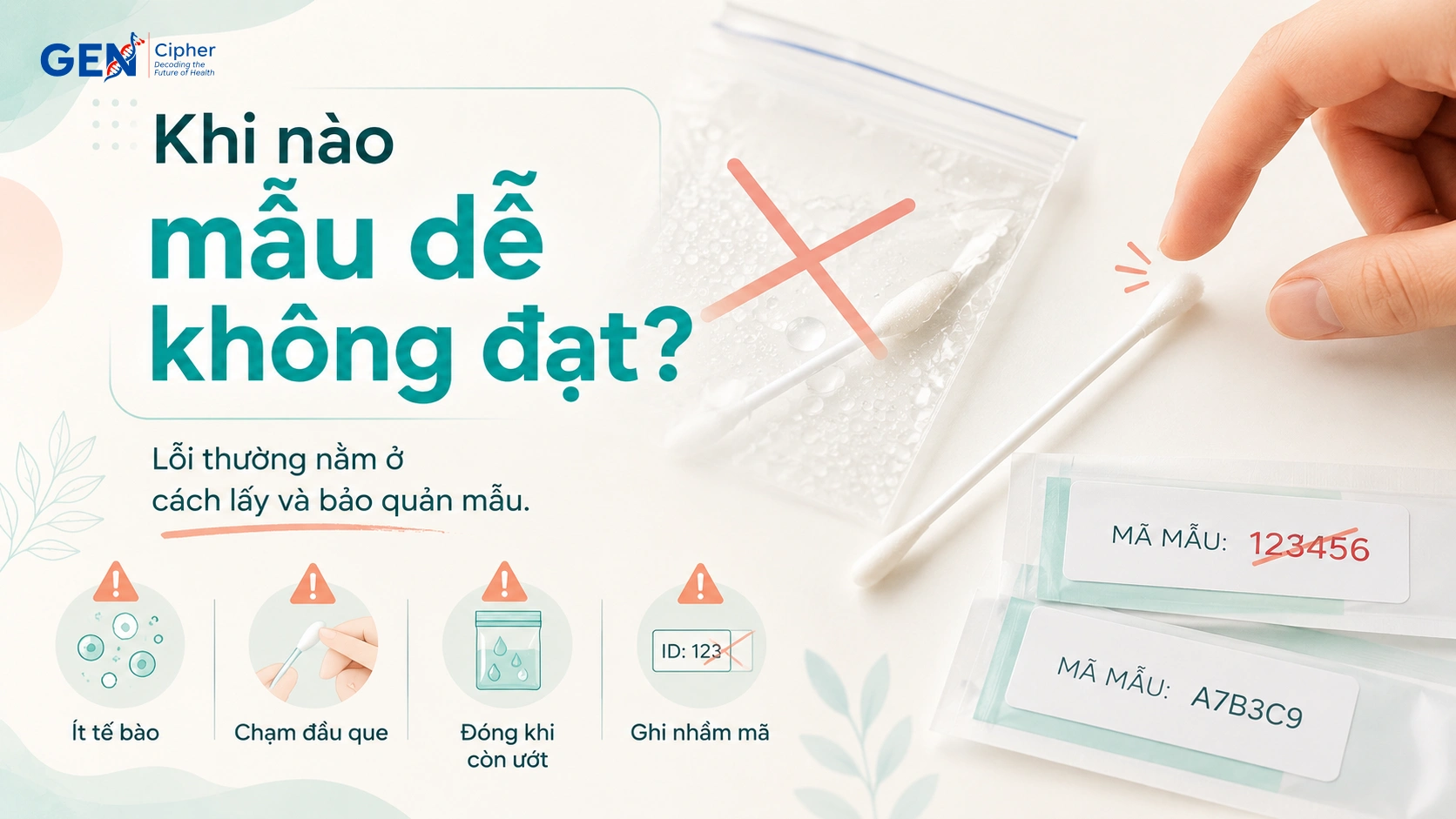 Các thao tác cần lưu ý khi lấy mẫu niêm mạc miệng