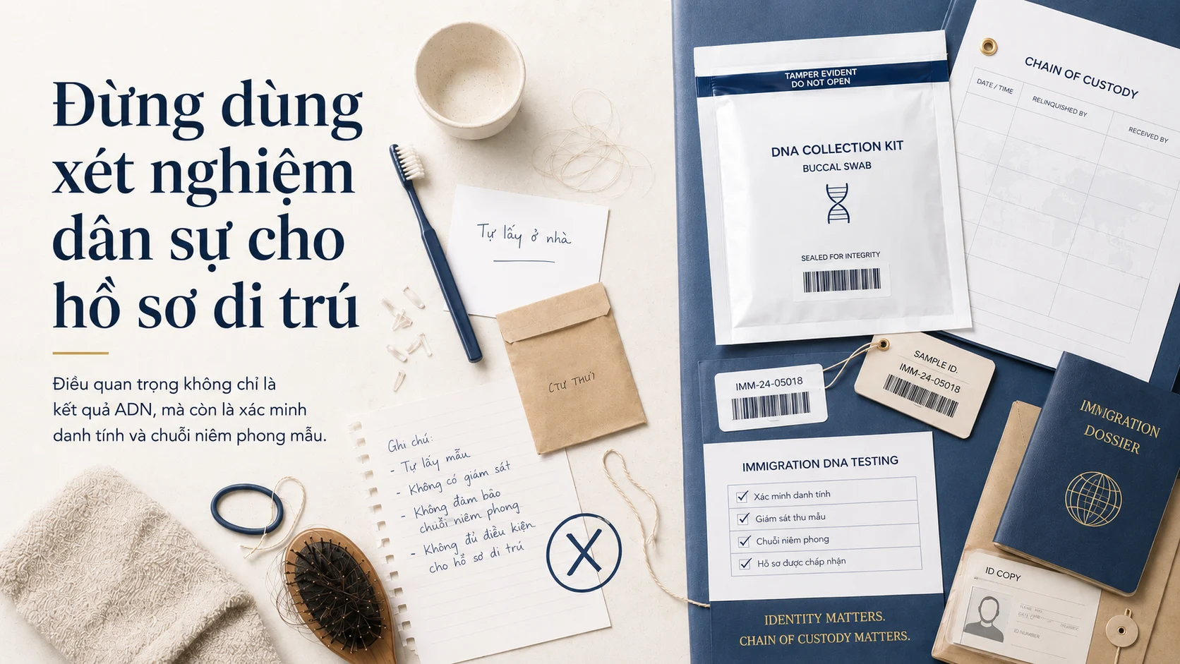 Xét nghiệm ADN di trú cần xác minh danh tính