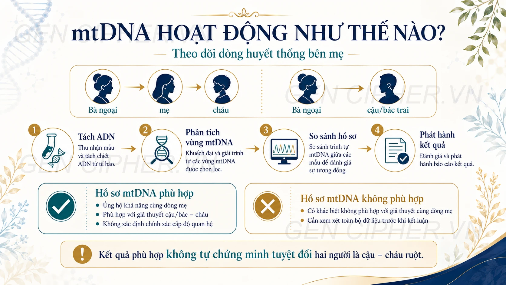 Cơ chế di truyền ADN ty thể theo dòng mẹ