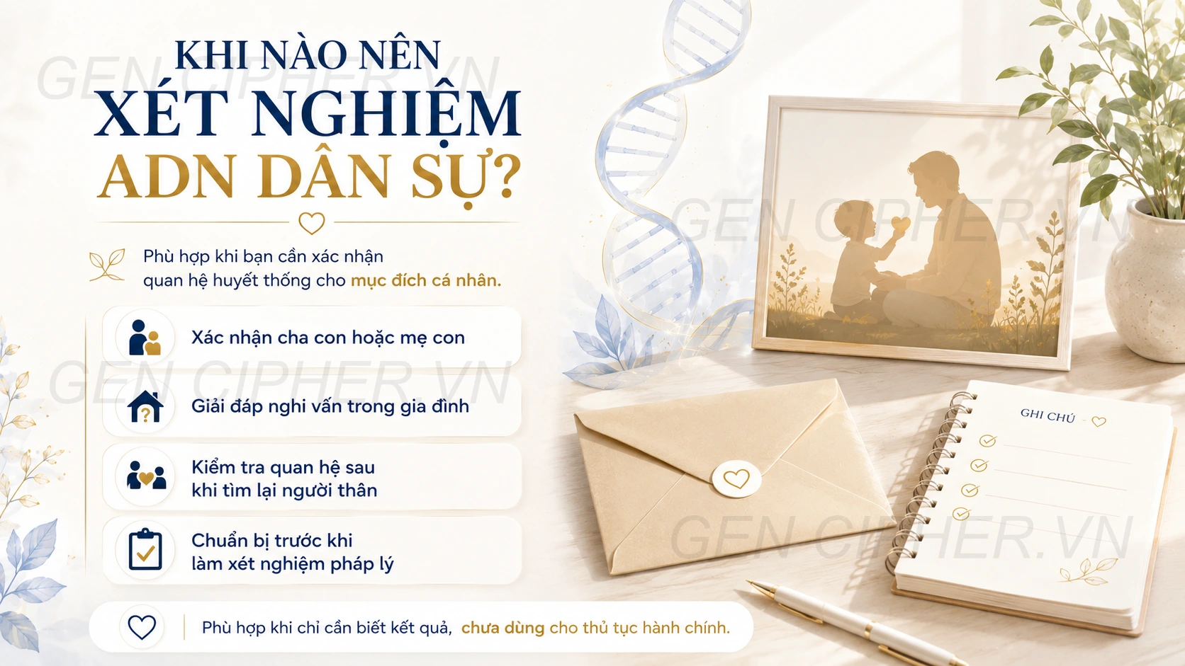 Khi nào nên xét nghiệm ADN dân sự