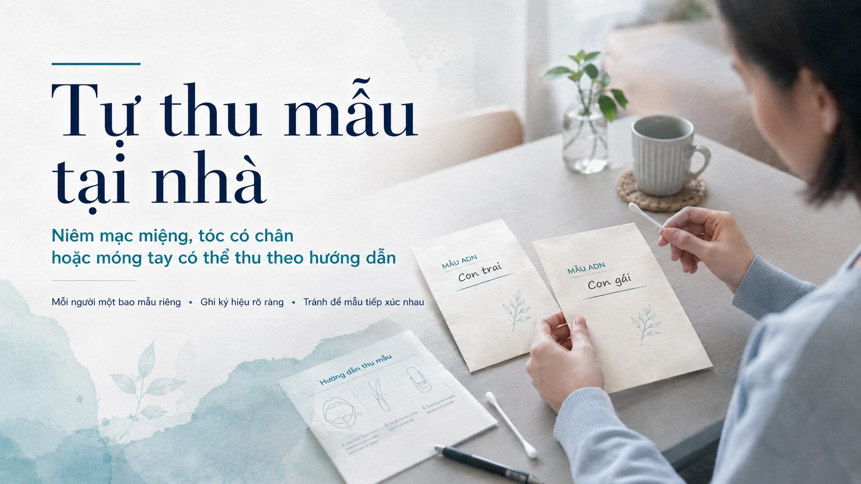 Tự thu mẫu ADN dân sự tại nhà