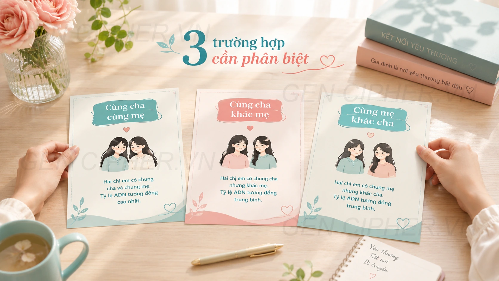 Xét nghiệm ADN chị em gái cùng cha và cùng mẹ