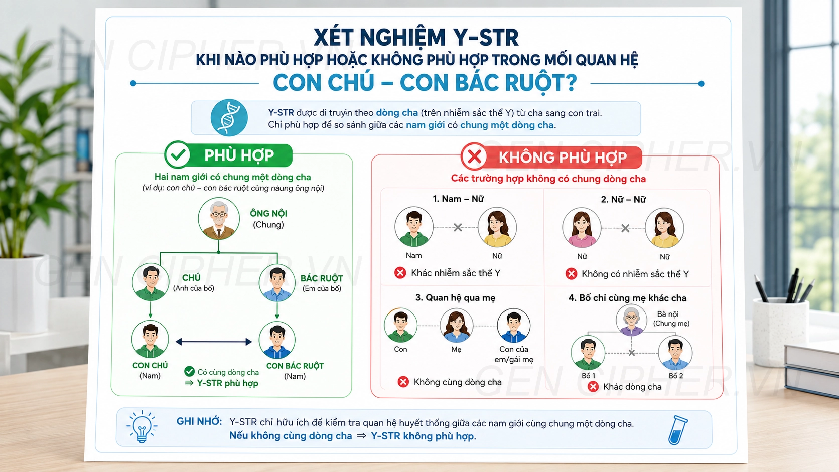Trường hợp phù hợp xét nghiệm Y-STR con chú – con bác