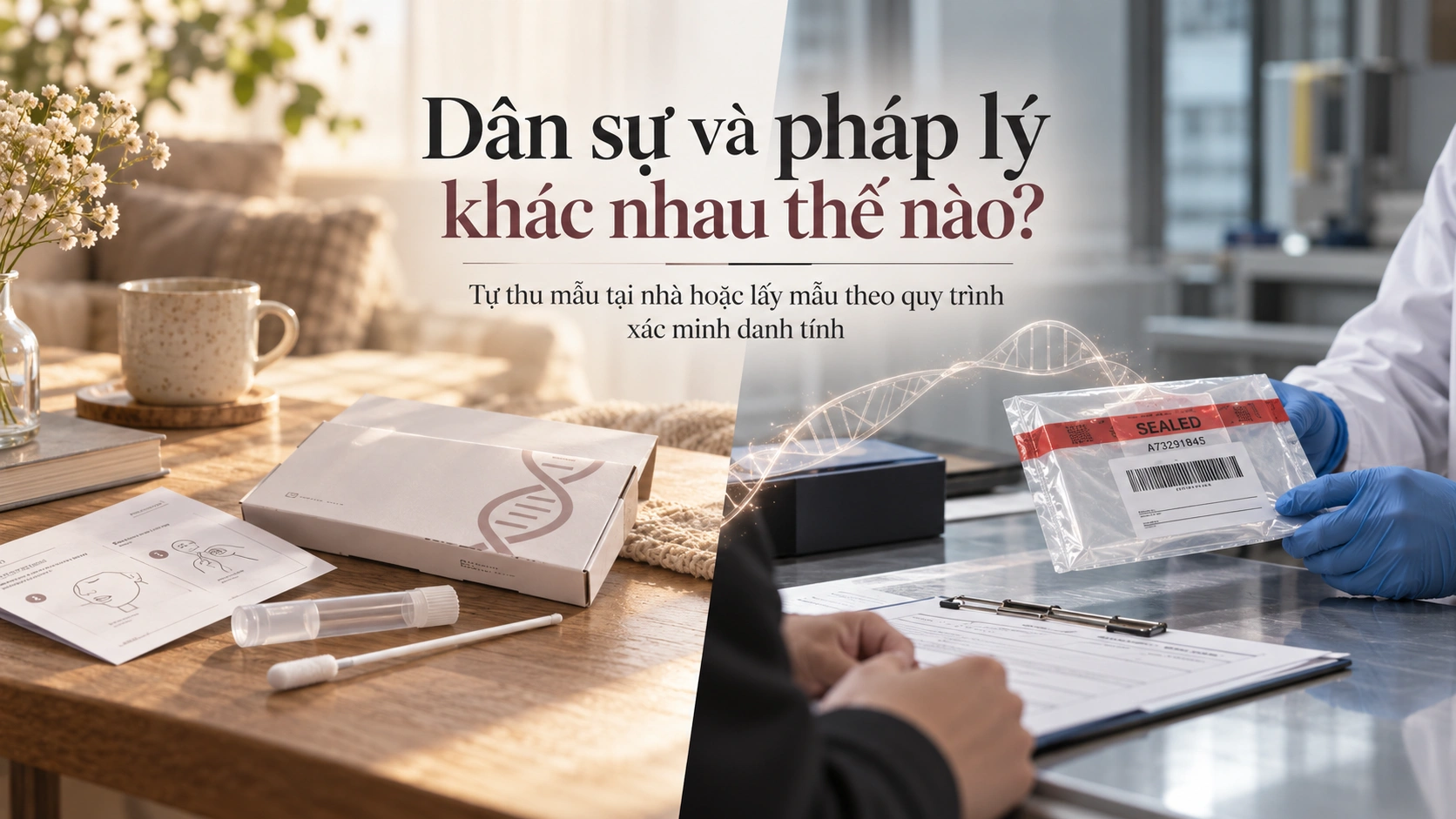 So sánh xét nghiệm ADN dân sự và pháp lý
