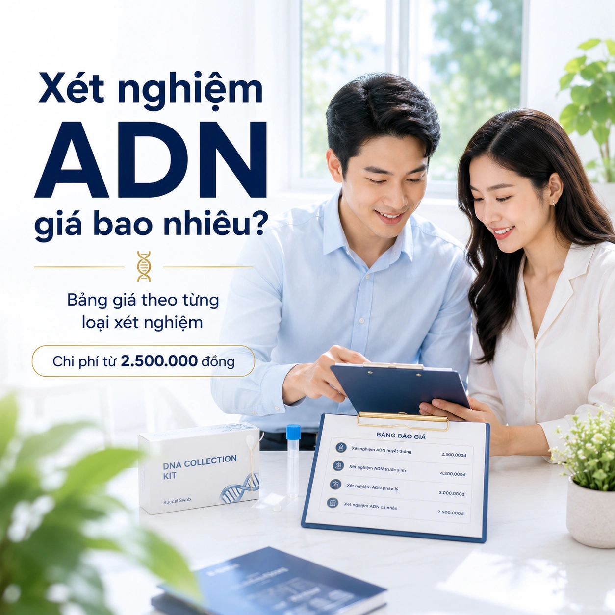 Xét nghiệm ADN giá bao nhiêu? Bảng giá theo từng loại xét nghiệm