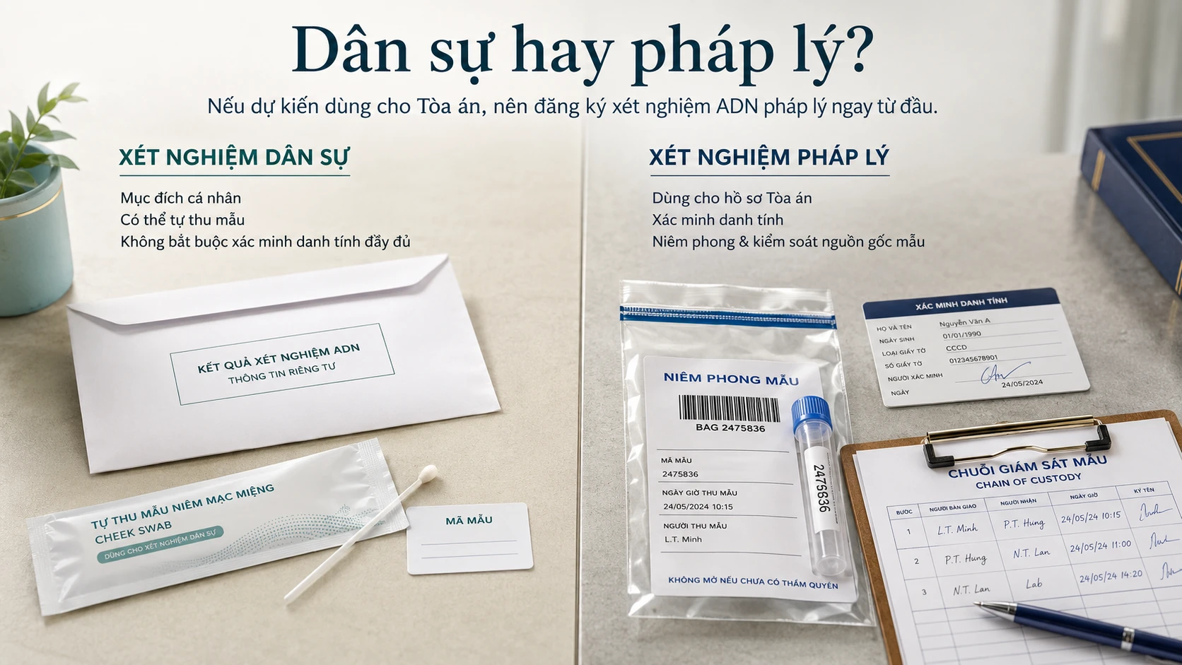 Chuyên viên xác minh danh tính và thu mẫu