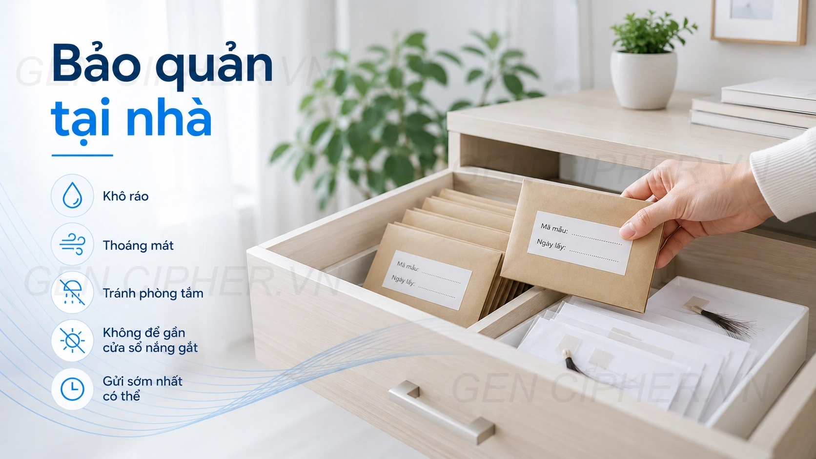 Minh họa cho bảo quản mẫu adn tại nhà trong bao lâu?