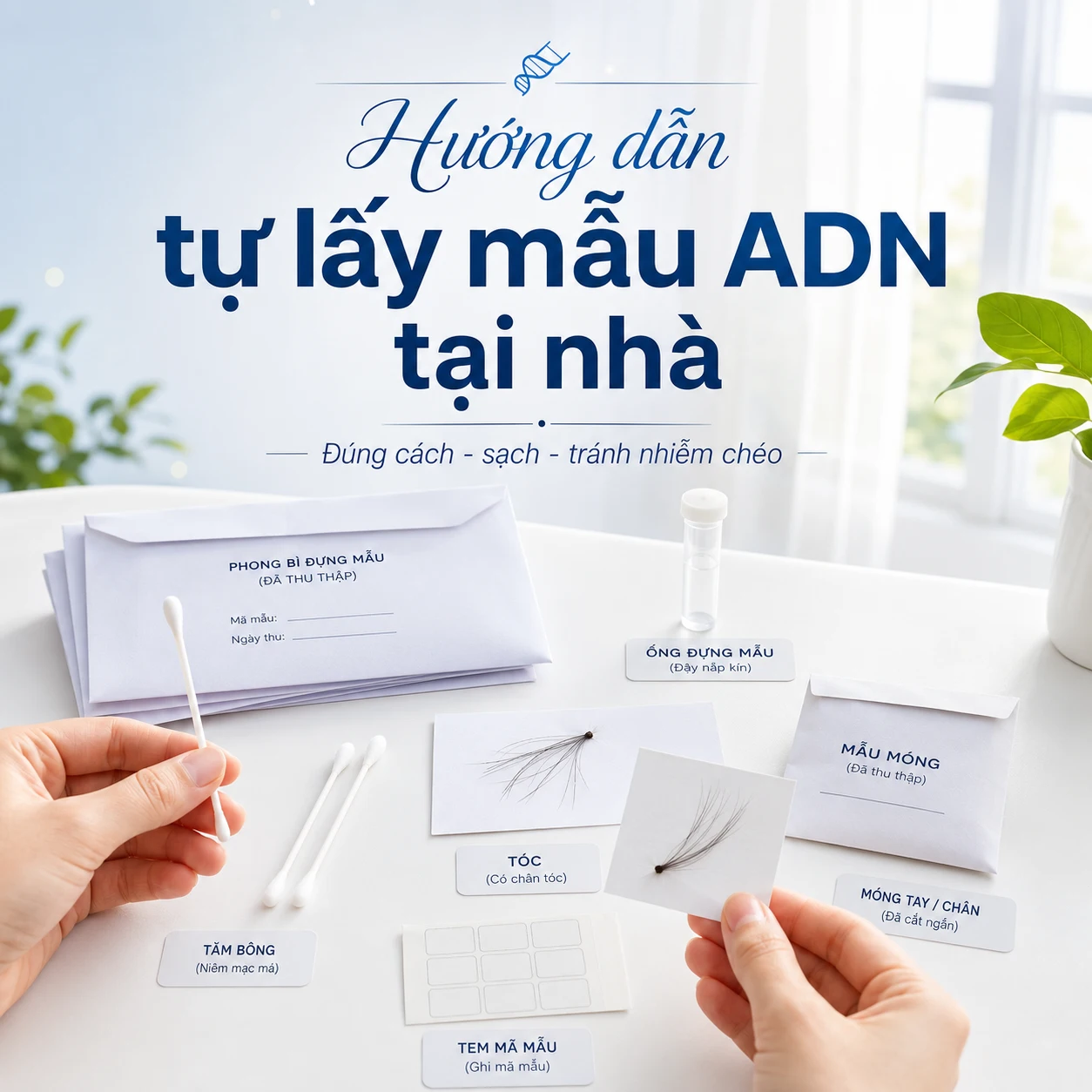 Hướng dẫn tự lấy mẫu xét nghiệm ADN tại nhà đúng cách