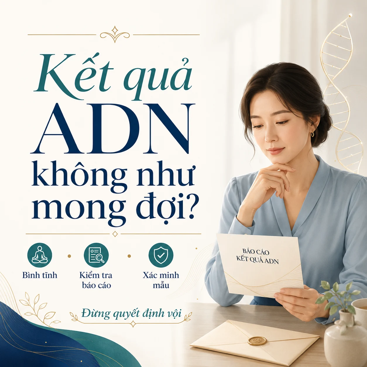 Nên làm gì khi kết quả xét nghiệm ADN không như mong đợi?