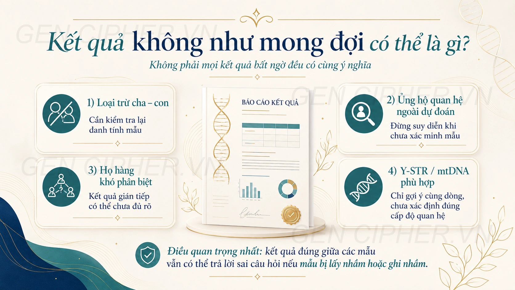 Minh họa cho “kết quả không như mong đợi” có thể là những trường hợp nào?