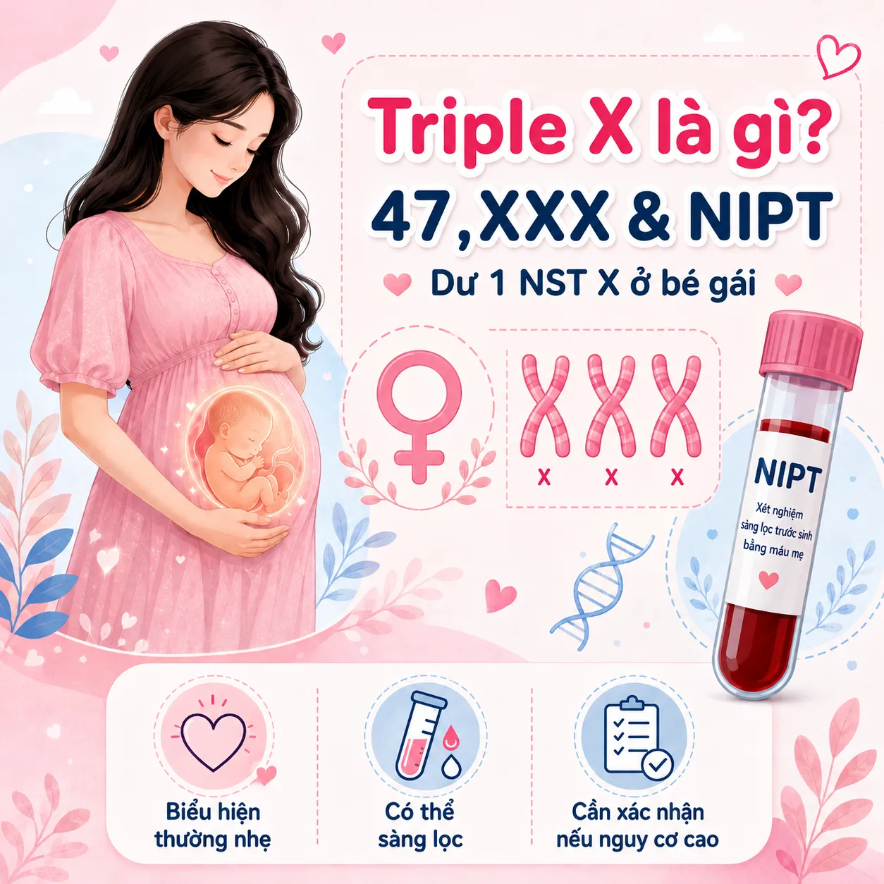 Hội chứng Triple X là gì? NIPT có sàng lọc được không?