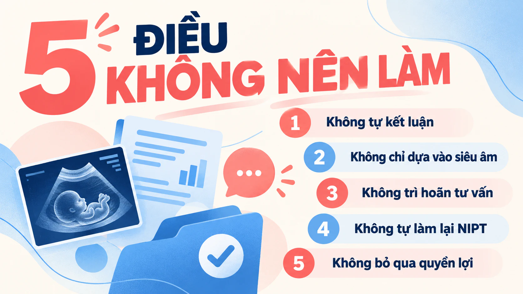 Năm điều mẹ bầu không nên làm khi nhận kết quả NIPT nguy cơ cao