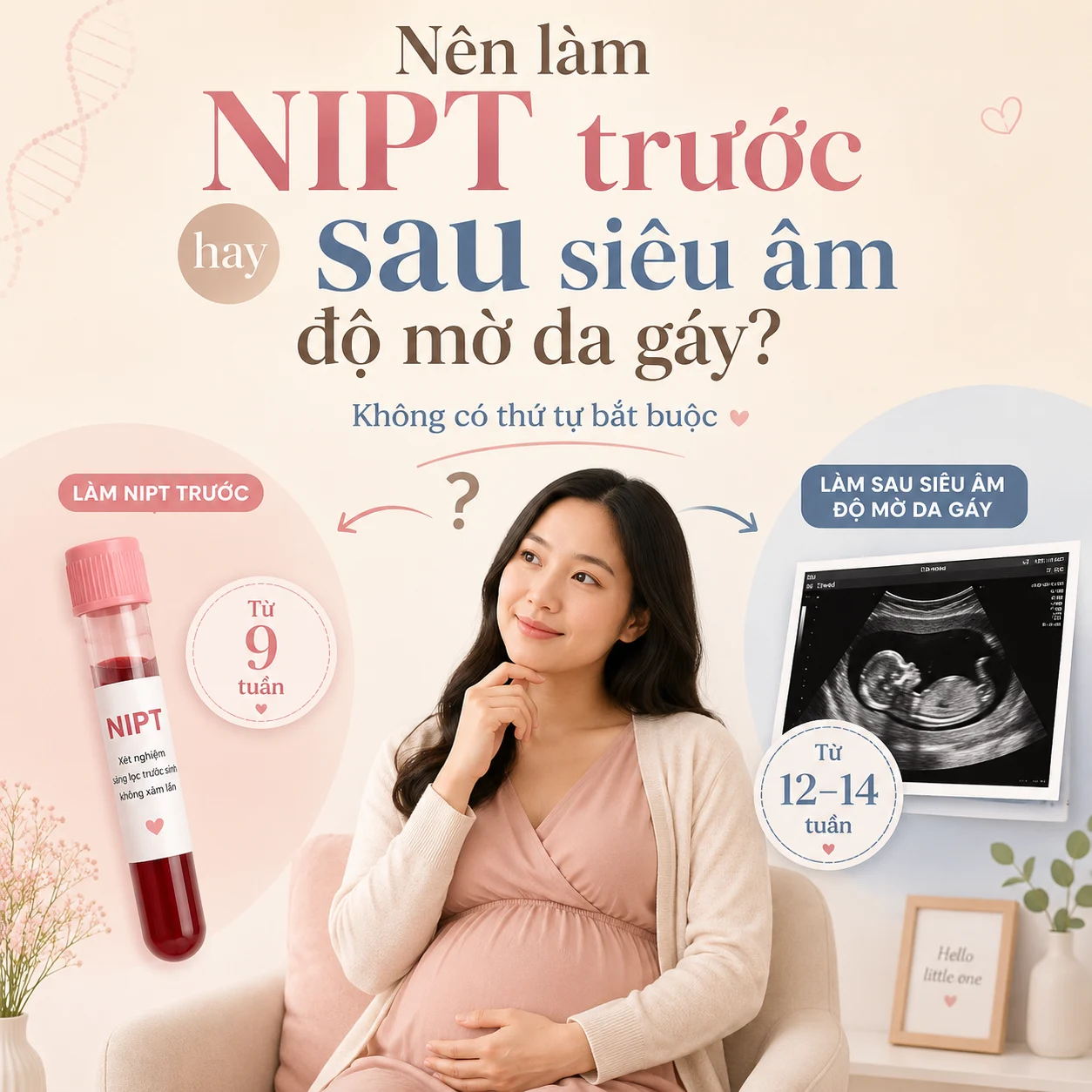 Nên làm NIPT trước hay sau siêu âm độ mờ da gáy?