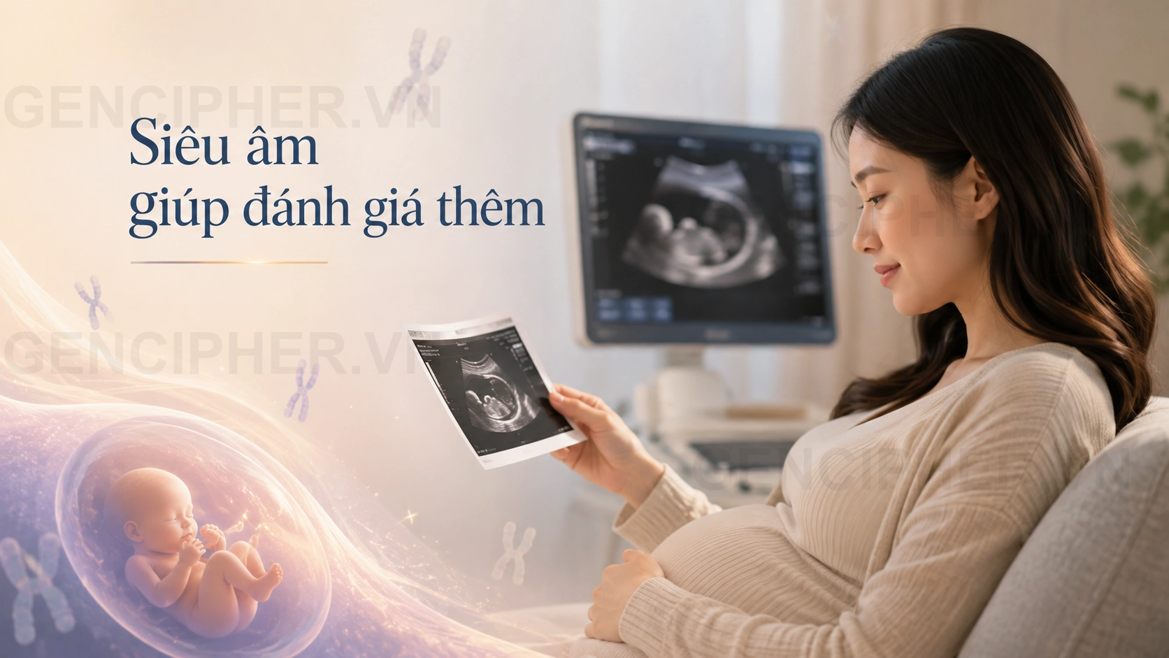 Minh họa vai trò của siêu âm sau NIPT nguy cơ cao T13