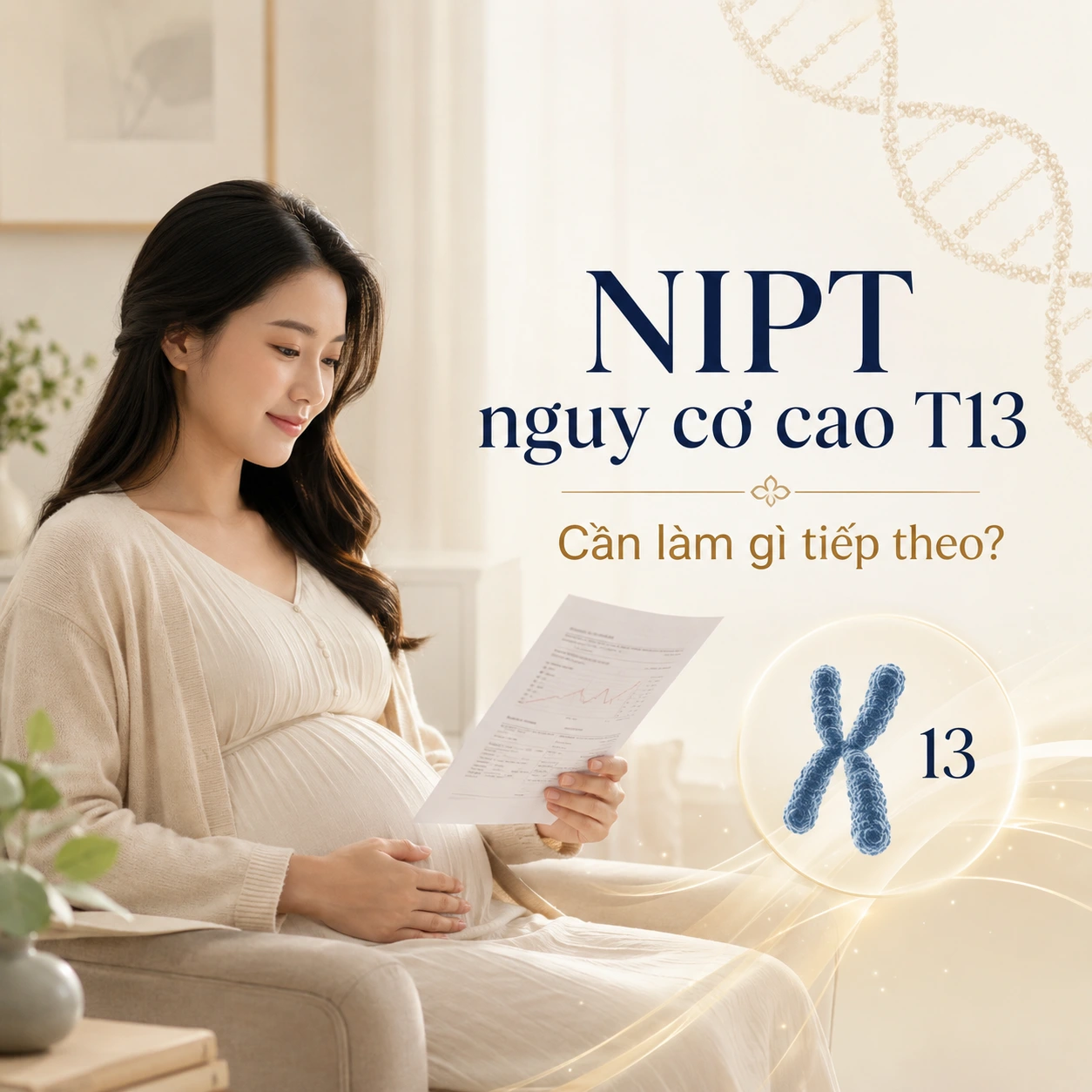 NIPT báo nguy cơ cao Trisomy 13 (T13) cần làm gì? Có chắc thai mắc Patau không?