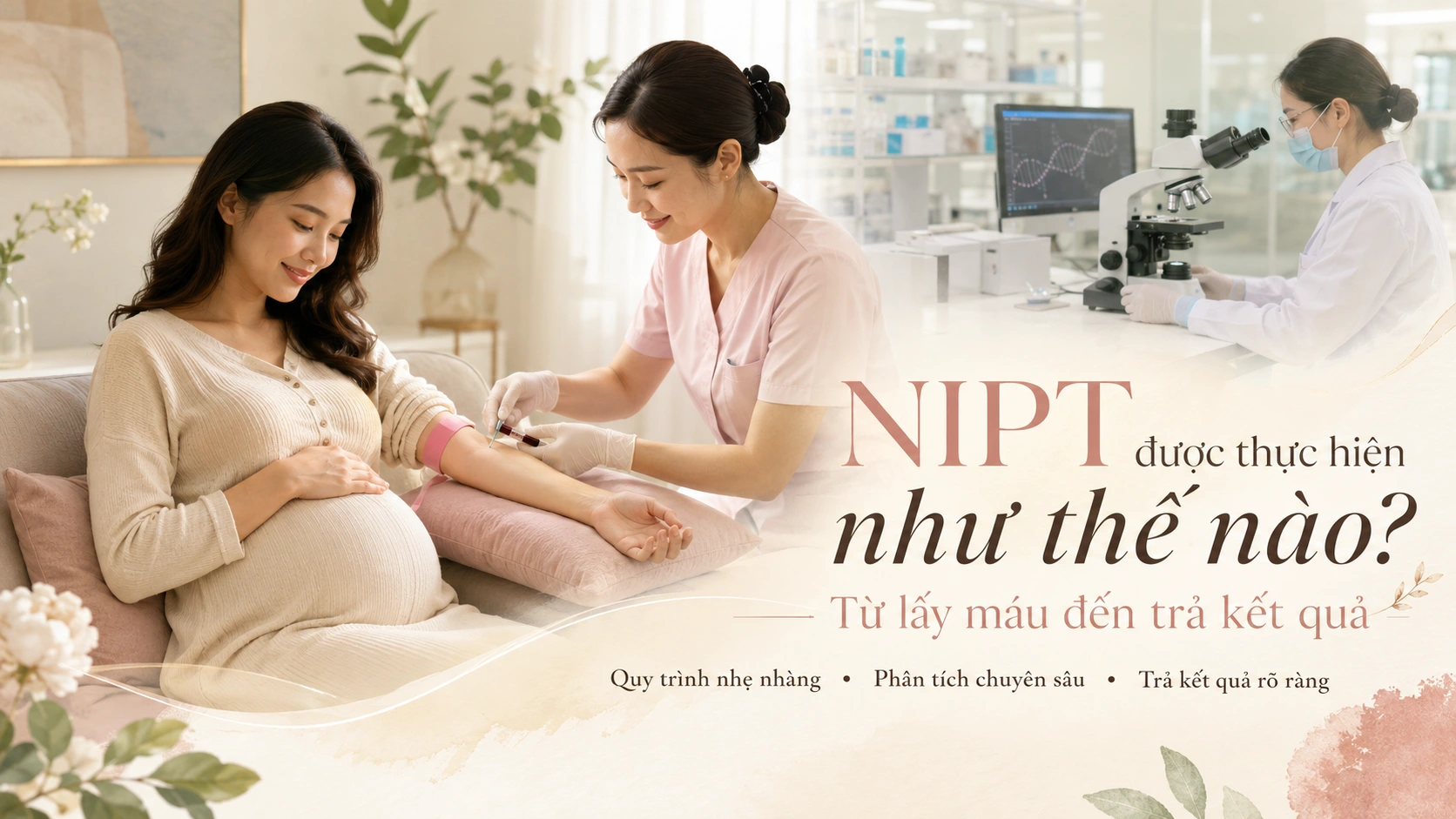 NIPT được thực hiện như thế nào? Quy trình từ lấy máu đến trả kết quả - Gen Cipher