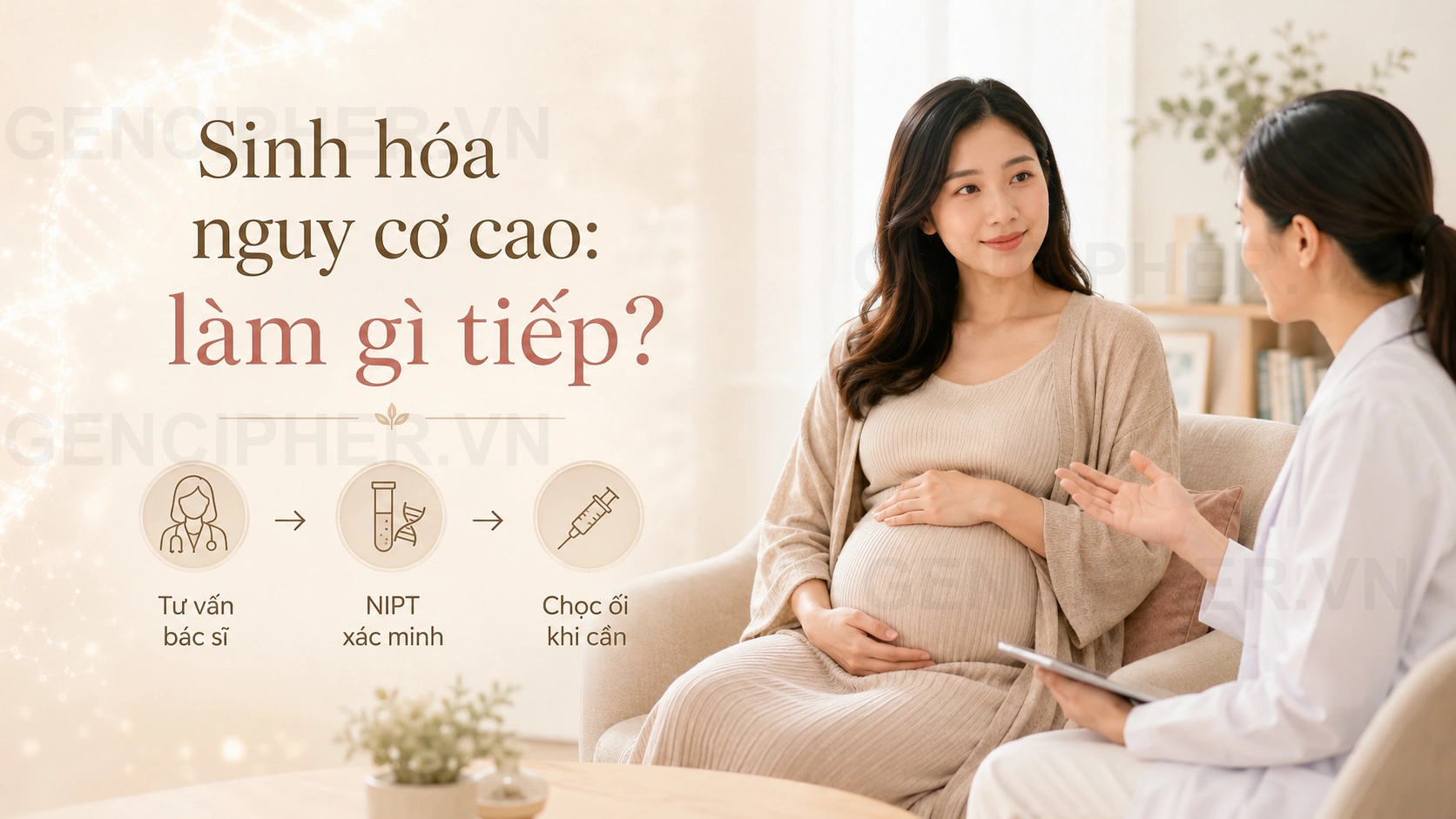 Minh họa Nếu Double Test hoặc Triple Test báo nguy cơ cao thì phải làm gì?