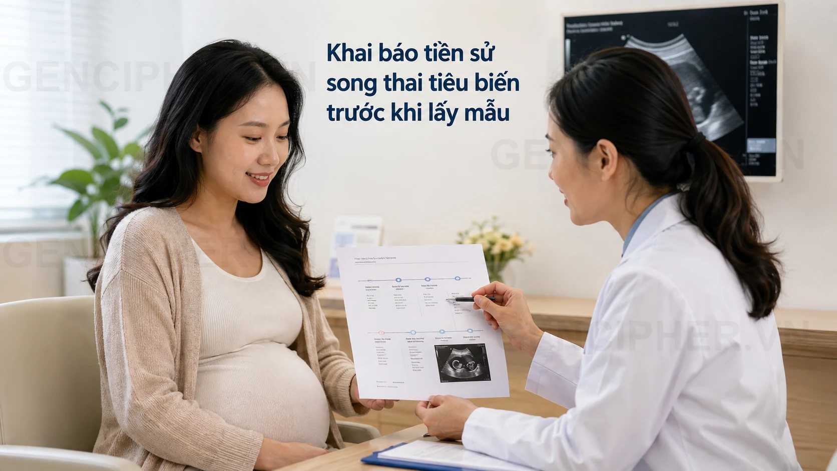 Minh họa 3. Thai đôi mất một thai có làm NIPT được không?