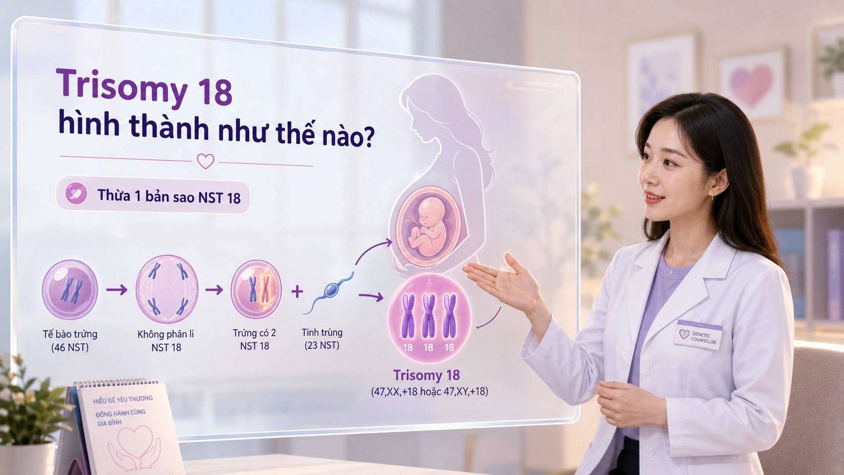 Minh họa 1. Trisomy 18 (Hội chứng Edwards) hình thành như thế nào?