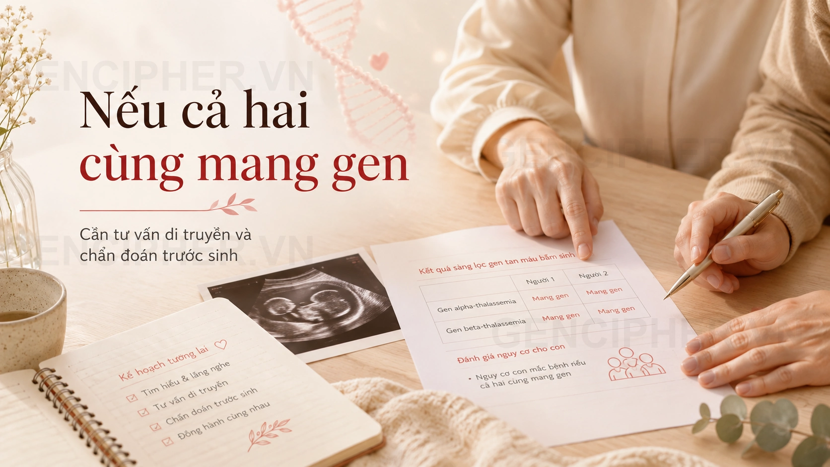 Minh họa Nếu cả hai vợ chồng cùng mang gen Thalassemia thì sao?