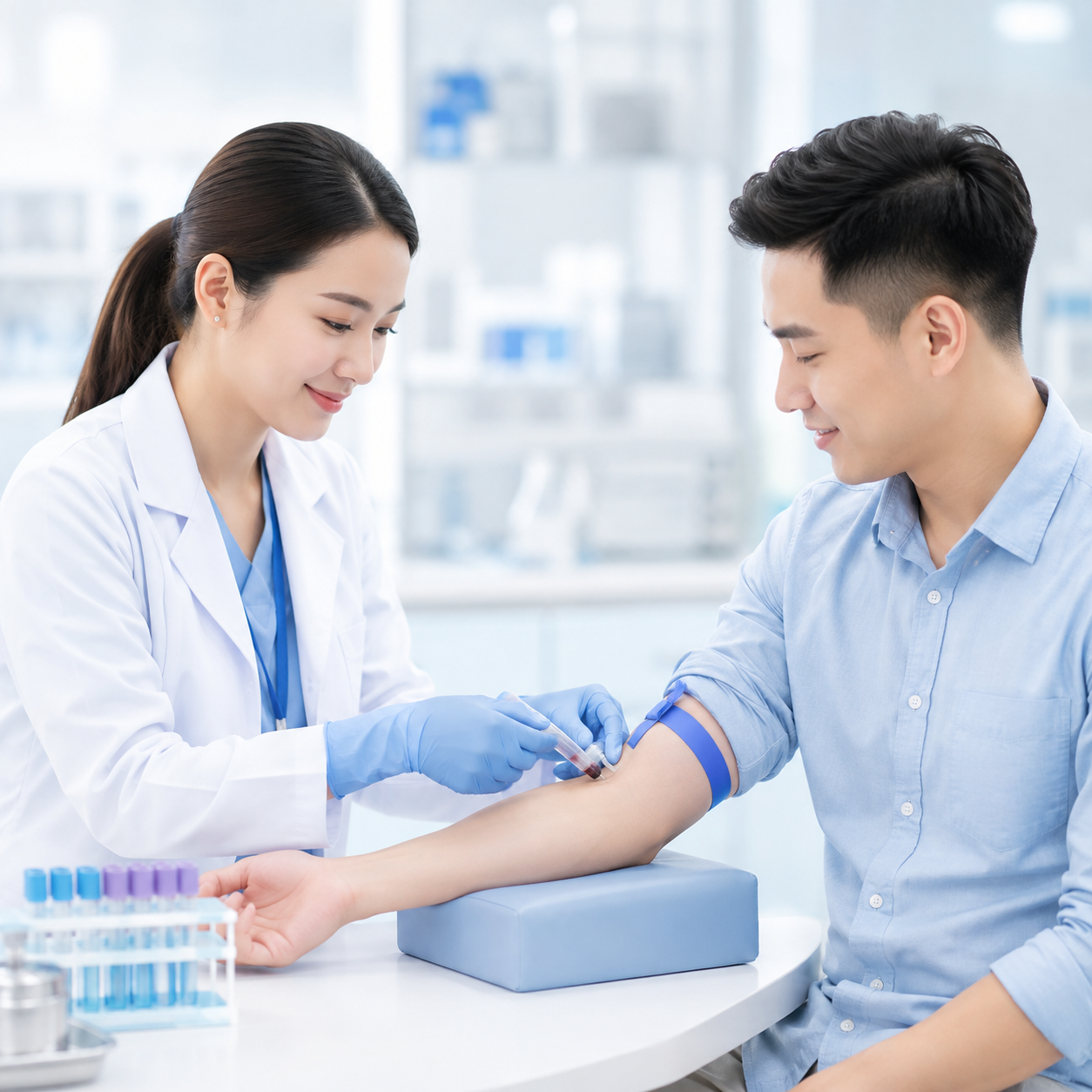 Thu mẫu xét nghiệm